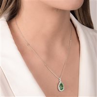 Collar Mirco Visconti Mujer in Oro blanco Smeraldo 0.76 Ct MV9/10S - MV9/10S